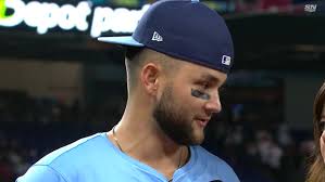 Bo Bichette speaks with Hazel Mae following his big performance tonight. 👀
