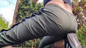 Huge bubbly wet shit in tight pants in public - ThisVid.com