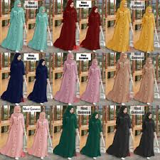 Dengan warna yang kalem akan menambah anggun penampilan para sahabat muslimah semua. Baju Muslim Wanita Pakaian Muslim Wanita Syari Muslim Remaja Gamis Modis Wanita 2020 Terbaru Murah Shopee Indonesia