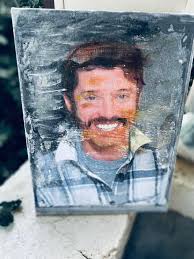 Glass substrate. Acrylic, acrylic gel medium, resin.