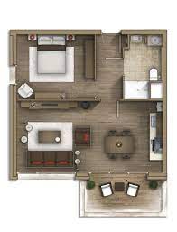 Floor Plan Rendering 29 By Alberto Talens Fernandez At Coroflot Com Rendered Floor Plan Small Apartment Plans Small House Plans