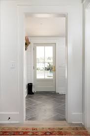 Mudroom Floor Tile 12x 24 Tile Laid In Herringbone Pattern 12x 24 Gotham Nero Grey I Would Do Darker Grout Mudroom Flooring Laundry Room Tile Tiled Hallway