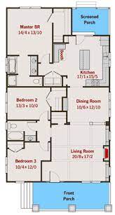 Plan 50117ph Efficient Bungalow With Spacious Living Room Rectangle House Plans One Storey House Small House Design Plans