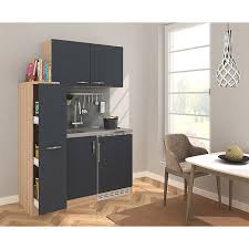 Respekta Minikuche Mk130esgoss Breite 130 Cm Mit Duo Kochmulde Grau Minikuche Grau Kaffeetisch