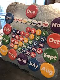 Rainbow Perpetual Calendar Numbers 1 31 And Months And Etsy Calendar Numbers Calendar Magnetic Calendar