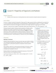 Lesson 4 Properties Of Exponents And Radicals