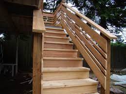 Deck railing is so important to a deck's architecture that the style of railing establishes the deck's overall design. Cedar Deck Railing Aussentreppengelander Holzdeck Gelander Aussengelander