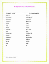 Free printable games for the party. Baby Shower Unscramble Answers Baby Viewer