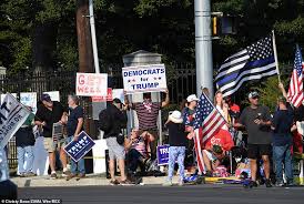 Trump fans rally at Walter Reed hospital as he battles coronavirus | Daily  Mail Online