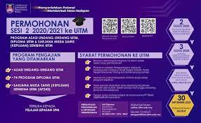 Semakan keputusan peperiksaan terkini boleh dibuat selepas kemasukan markah selepas tamat sesuatu peperiksaan dikemaskini di sistem saps ibu bapa. Permohonan Uitm Sesi 2 2020 2021 Online Kemasukan Januari