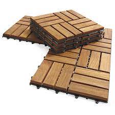 It is also very useful as sawn wood for the manufacture of outdoor furniture, doors, gates, windows, floors, ceilings, tongue and groove, railings, fences and gates. Outdoor Deck Tiles Garden Solid Teak Wood Flooring With Plastic Base Home24h Co Ltd Ecplaza Net