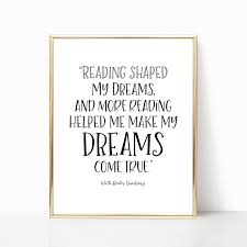 Reading Shaped My Dreams Classroom Positivity Quote Printable Etsy Printable Quotes Ruth Bader Ginsburg Quotes Positive Quotes