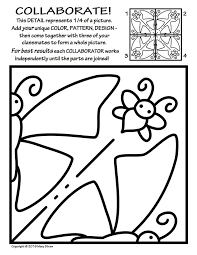 Radial symmetry collaborative activity coloring pages. Radial Symmetry Coloring Pages