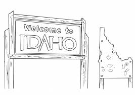 Idaho state flag coloring page. Mr Nussbaum Idaho Statehood United States Postage Stamp Coloring Page