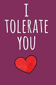 We cannot wait to serve you. I Tolerate You Lined Notebook Funny Valentines Day Gift Ideas By Debbie Valentine Gifts 9781658631754 Amazon Com Books