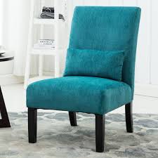 Roundhill Pisano Fabric Armless Contemporary Accent Chair With Kidney Pillow Multiple Colors Available Walmart Com In 2020 Blue Accent Chairs Contemporary Accent Chair Accent Chairs