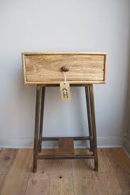 Image Of Industrial Bedside Table Rustic Bedside Table Metal Bedside Table Diy Bedside Table Decor