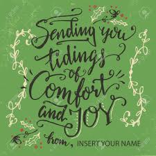 Tidings of comfort and joy. Sending You Tidings Of Comfort And Joy Holiday Greeting Card Royalty Free Cliparts Vectors And Stock Illustration Image 49099578
