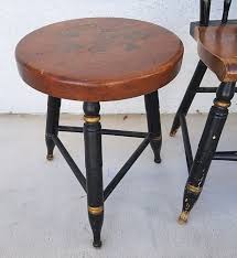 Vintage L Hitchcock Footstool Fruit Stenciled Antiques Furniture Benches Stools Ebay Footstool Bench Stool Stool
