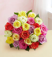 Nationwide shipping and on time delivery Buy 1800flowers Two Dozen Assorted Roses Flower Bouquet 24 Flowers Online In Kuwait 145993503