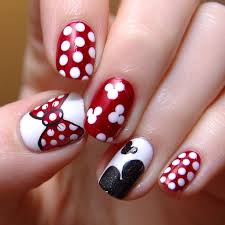 Cute Mickey And Minnie Nails Disney Nails Nail Art Disney Minnie Mouse Nails