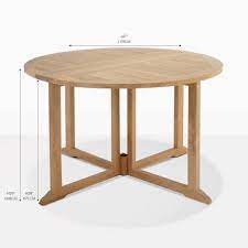 Clayton walnut round drop leaf dining table. Round Teak Drop Leaf Table Outdoor Dining Furniture Teak Warehouse