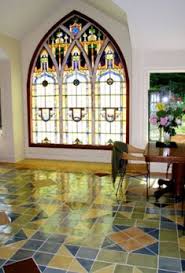 Comfort is prioritized in the colorfully designed sunroom. Standout Tile Designs Imaginative Wall Floor Tile Ideas
