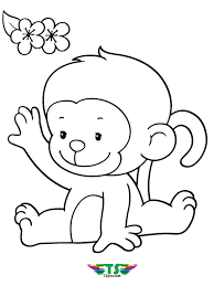 When it gets too hot to play outside, these summer printables of beaches, fish, flowers, and more will keep kids entertained. Baby Monkey Free Coloring Picture Tsgos Com Tsgos Com
