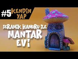 3 Seramik Hamuru Ile Mantar Evi Air Dry Clay Mushroom House Diy Kendin Yap Serisi 005 Youtube Seramik Kil Modelleme Mantar