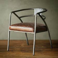 Rustic Industrial Dining Chair With Leather Seat Perfect For Restaurant Cafe Office And Dining Dining Chairs Furniture Chair Rustic Industrial Dining Chair