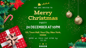 Maybe you would like to learn more about one of these? Green Background Christmas Party Invitation Card With Ornaments