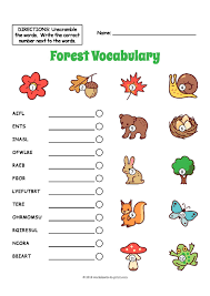forest vocabulary worksheet language advisor