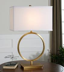 Lelina Circle Table Lamp Metal Table Lamps Table Lamp Design Circle Table