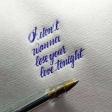 Allan Visses On Instagram I Don T Wanna Lose Your Love Tonight In 2020 Lettering Alphabet Hand Lettering Alphabet Hand Lettering Fonts