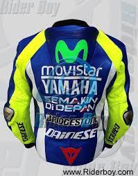 Valentino Rossi Movistar Motorbike Race Leather Jacket Jackets Valentino Rossi Race Jacket