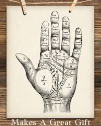 Vintage Palm Reading Chart 11x14 Unframed Art Print Great Gift For Fans Of The Occult Supernatural And Astrology Also Makes A Great Gift Under