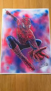 Who is your favorite Spider Man? 🕸️ , This was such a fun piece that I  worked on last year! I really have been digging doing spray paint  backgrounds on these color drawings 🔥 , #spiderman #wordart ...