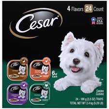 Cesar Classic Loaf In Sauce Wet Dog Food Duck Roasted Chicken Grilled Chicken Turkey 3 5oz 24ct Variety Pack Best Dog Food Wet Dog Food Canned Dog Food
