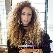 Mixed race girls with blonde hair. Long Curly Wig Ombre Color Wig For Women Blonde Color American Afro Synthetic Hair Mixed Wig Wish