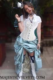 Black Alice In Wonderland Costume Steampunk Alice In Wonderland Costume Corset And Bustle Skirt Close Out Steampunk Costume Alice In Wonderland Steampunk Alice In Wonderland Costume