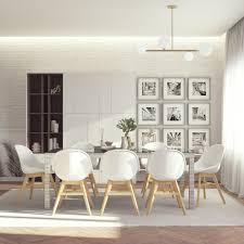 Woven rattan dining chair luca. Midtown Concept Luca Wicker Wood Indoor 9pc Dining Set Overstock 33327721