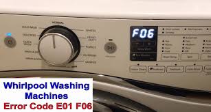 This may drain any excess water that could cause the machine . Whirlpool Duet Washer Error Code E01 F06 Washer And Dishwasher Error Codes And Troubleshooting