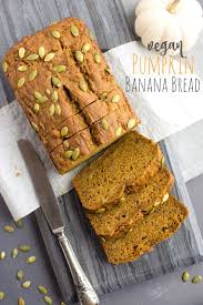 Vegan Pumpkin Banana Bread Is A Wonderful Combination Of Moist Banana Bread And Warm Pumpkin Spice Flav Pumpkin Banana Bread Vegan Pumpkin Bread Pumpkin Banana