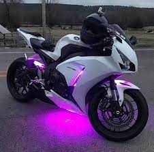 White Honda Cbr Under Glow Sports Bikes Motorcycles Sport Bikes Honda Cbr 1000rr