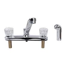 Chrome finish will instantly brighten your decor. Amazon Com Kitchen Faucet 8 Metal Hybrid 2 Handle Kitchen With Spray D Spout Chrome Automotive
