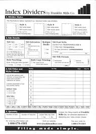 Medical Chart Tab Divider Sets Stock Custom Franklin