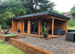 Luxury Summer House With Storage Room Hansa Lounge Xxl 22m 44mm 8 X 5 M Lounging Pose Loungingpos Summer House Design Summer House Garden Garden Cabins