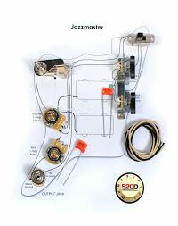 Squier vintage modified jazz bass wiring diagram from our. Fender Vintage Jazzmaster Wiring Kit Pots Switch Slider Caps Bracket Diagram For Sale Online Ebay