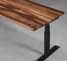 Premium Standing Desk The Sway Desk In Solid Walnut Etsy Sit Stand Desk Adjustable Standing Desk Desk