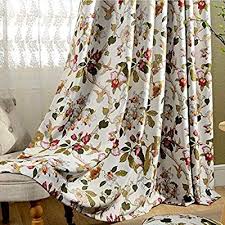 Myru Grommet Top Vintage Floral Curtains Flowers Birds Curtains For Living Romm Bedroom 2 Panels 51 Quot B Bird Curtains Floral Curtains Curtains Living Room